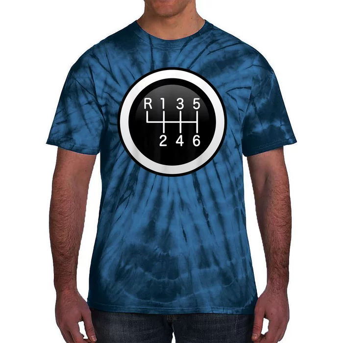 6 Speed Manual Stick Gear Shift Auto Racing Car Tie-Dye T-Shirt