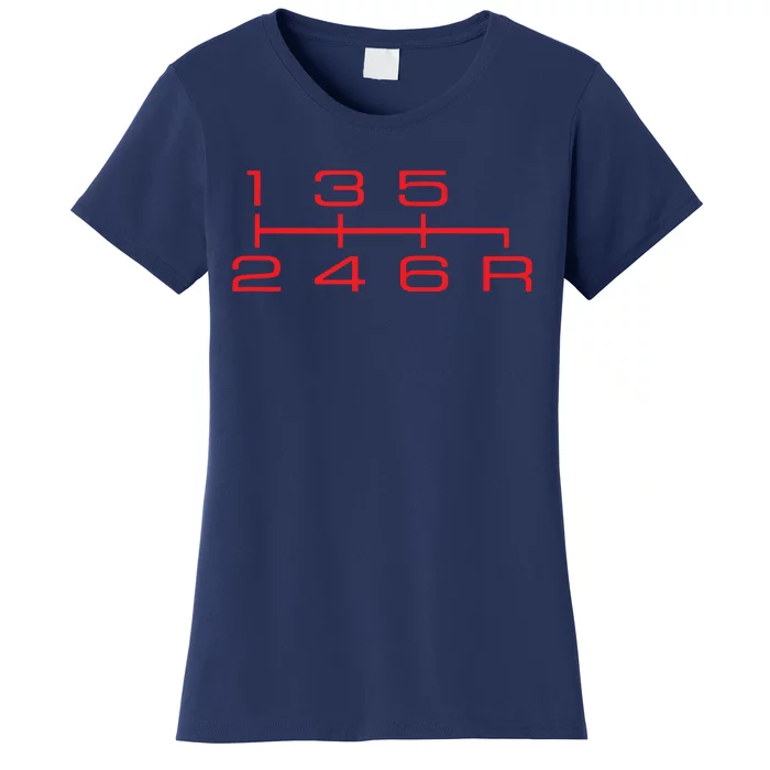 6 Speed Shift Knob Manual Car Lover Women's T-Shirt