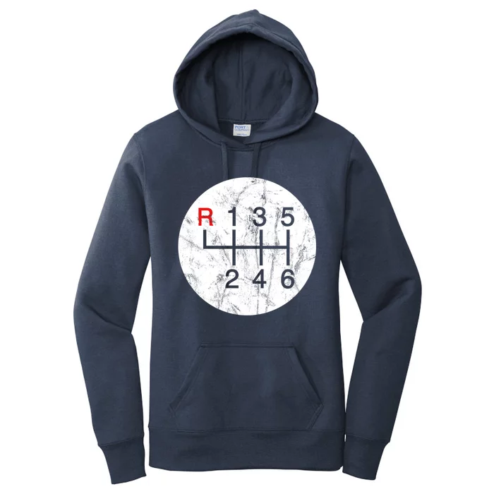 6 Speed Ual Stick Gear Shift Auto Racing Car Driver Gift Women's Pullover Hoodie