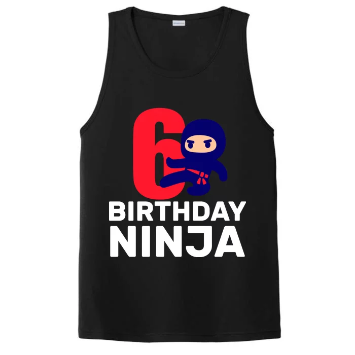 6th Birthday Ninja Performance Tank