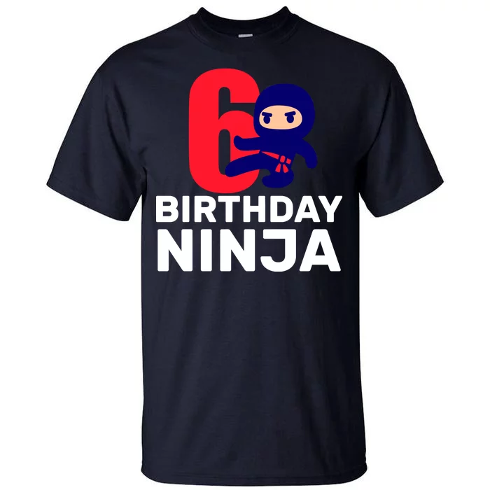 6th Birthday Ninja Tall T-Shirt