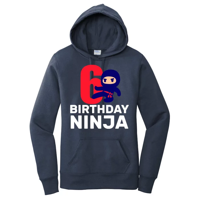 6th Birthday Ninja Women's Pullover Hoodie