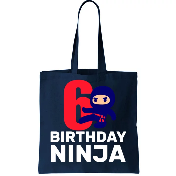 6th Birthday Ninja Tote Bag