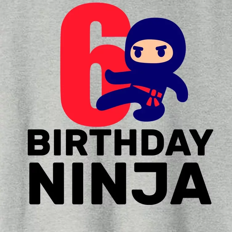 6th Birthday Ninja Women's Crop Top Tee