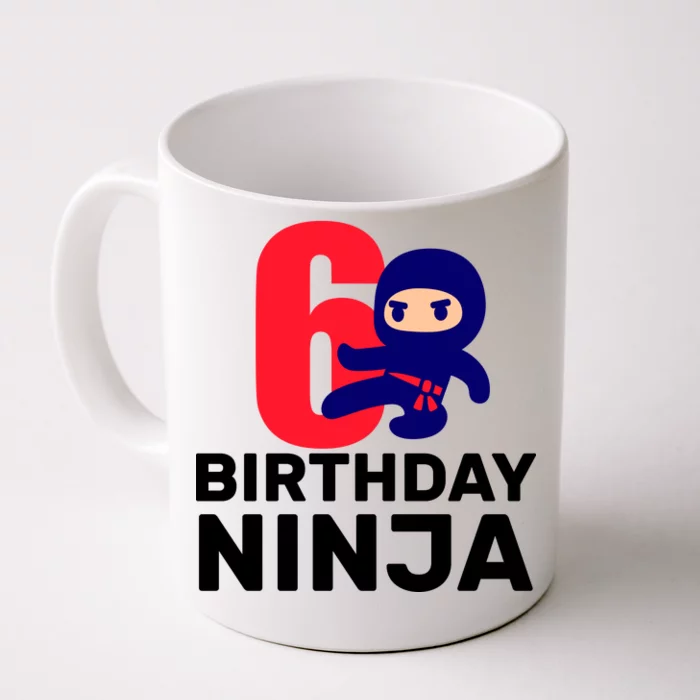 6th Birthday Ninja Front & Back Coffee Mug