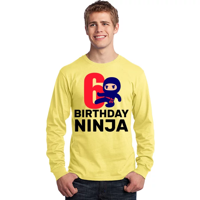 6th Birthday Ninja Long Sleeve Shirt