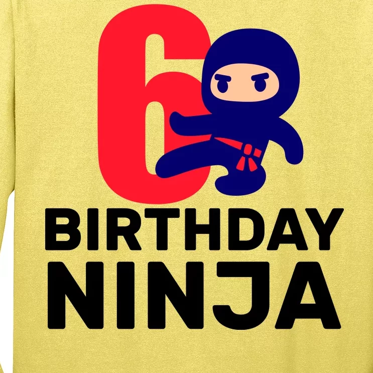 6th Birthday Ninja Long Sleeve Shirt