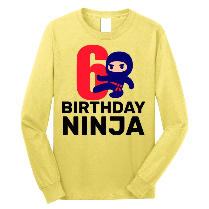 6th Birthday Ninja Long Sleeve Shirt