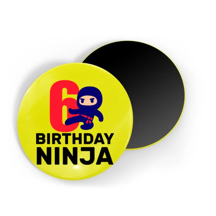 6th Birthday Ninja Magnet