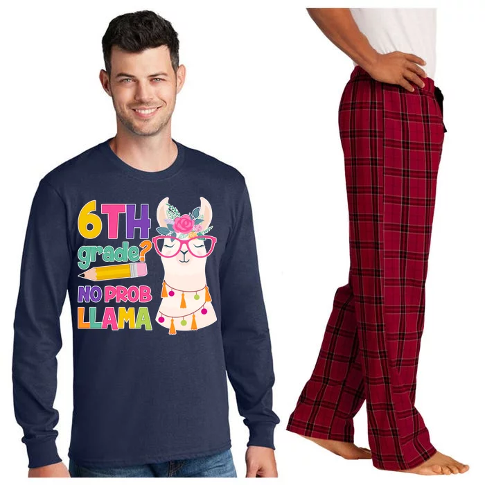 6th Grade? No Prob Llama Long Sleeve Pajama Set