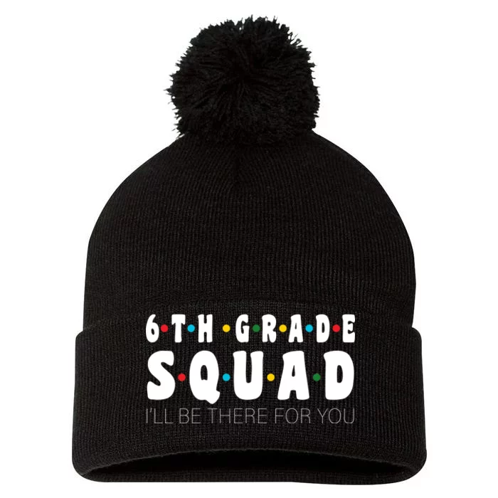 6th Grade Squad Pom Pom 12in Knit Beanie