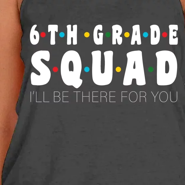 6th Grade Squad Women's Knotted Racerback Tank