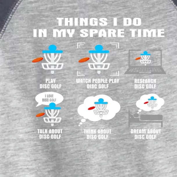 6 Things I Do In My Spare Time Gift Disc Golf Player Gift Toddler Fine Jersey T-Shirt