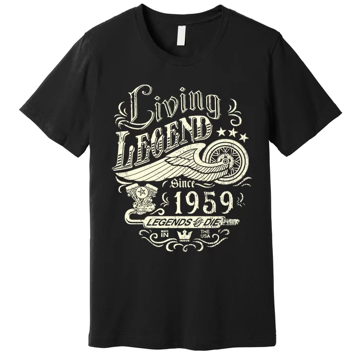 64th vintage Birthday 64 Living Legend Never Die 1959 Birthday Premium T-Shirt