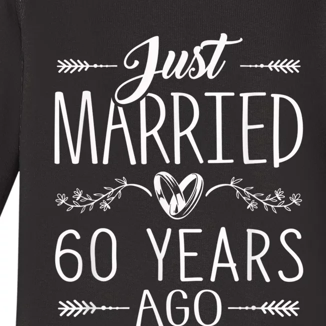 60th Wedding Anniversary - 60 Years Marriage Matching Baby Long Sleeve Bodysuit