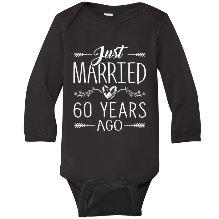 60th Wedding Anniversary - 60 Years Marriage Matching Baby Long Sleeve Bodysuit