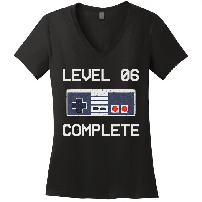 6th Wedding Anniversary For Him & Her Level 6 Complete Women's V-Neck T-Shirt