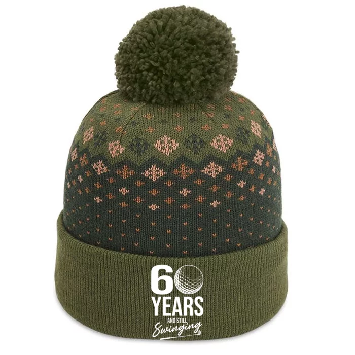 60 Years And Still Swinging Funny 60th Birthday The Baniff Cuffed Pom Beanie