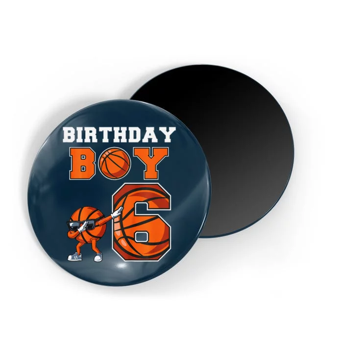 6 Year Basketball Birthday Boy 6th Birthday Party Basketball Magnet