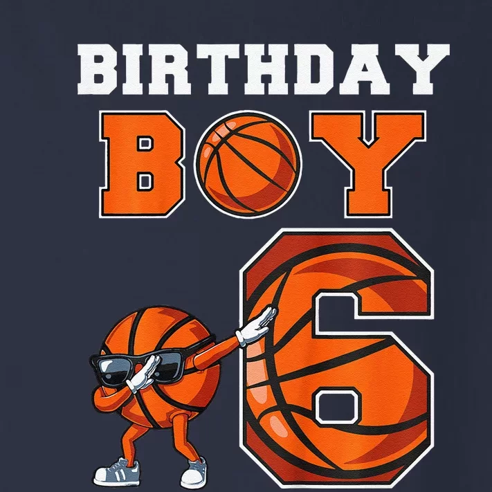 6 Year Basketball Birthday Boy 6th Birthday Party Basketball Toddler Long Sleeve Shirt