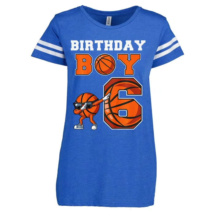 6 Year Basketball Birthday Boy 6th Birthday Party Basketball Enza Ladies Jersey Football T-Shirt