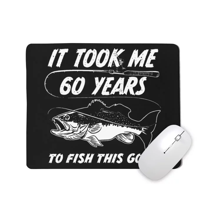 60 Year Old Birthday Fisherman Gifts 60th Fishing Mousepad