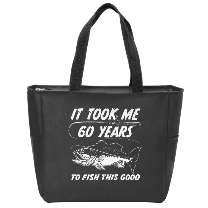 60 Year Old Birthday Fisherman Gifts 60th Fishing Zip Tote Bag