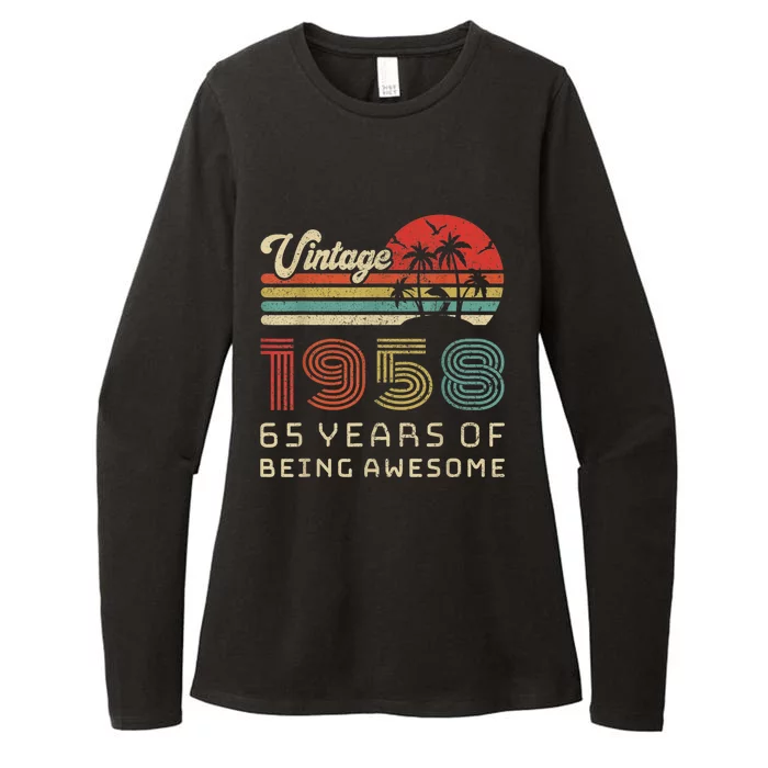 65 Year Old Birthday Vintage 1958 65th Birthday Womens CVC Long Sleeve Shirt