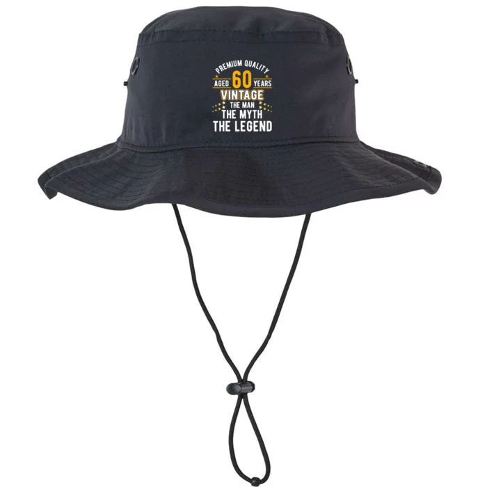 60 Years Old The Man Myth Legend Vintage 60th Birthday Legacy Cool Fit Booney Bucket Hat