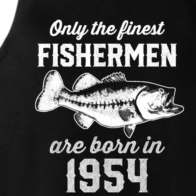 69 Year Old Fisherman: Fishing 1954 69th Birthday Ladies Tri-Blend Wicking Tank