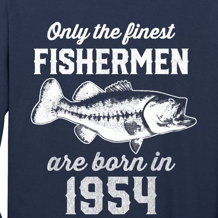 69 Year Old Fisherman: Fishing 1954 69th Birthday Tall Long Sleeve T-Shirt