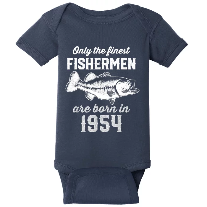 69 Year Old Fisherman: Fishing 1954 69th Birthday Baby Bodysuit