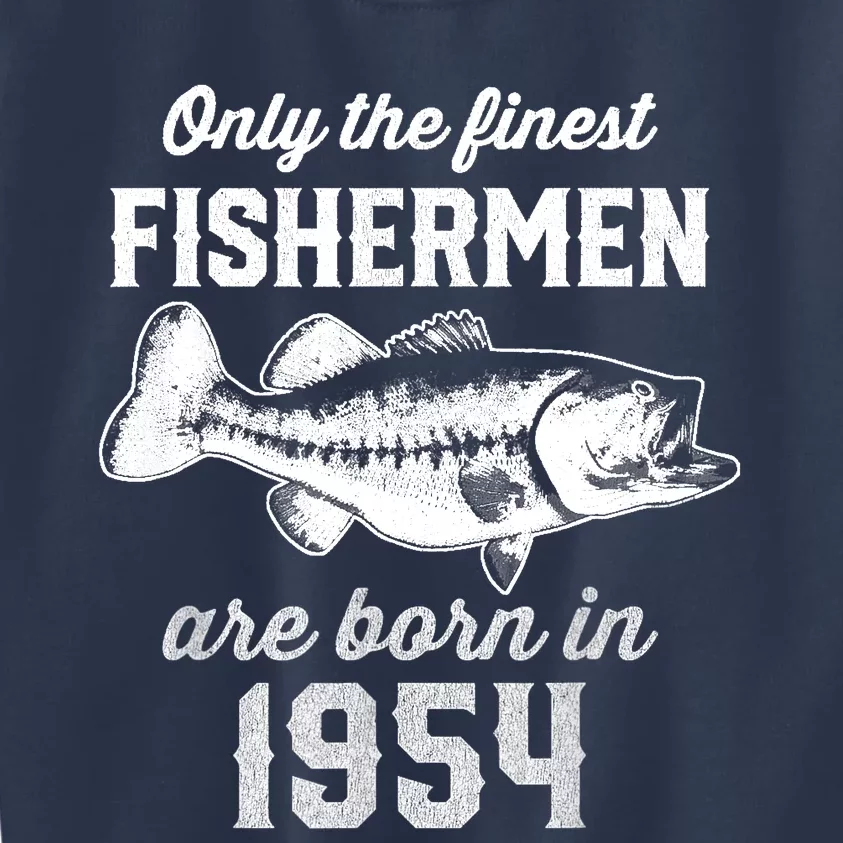 69 Year Old Fisherman: Fishing 1954 69th Birthday Kids Sweatshirt