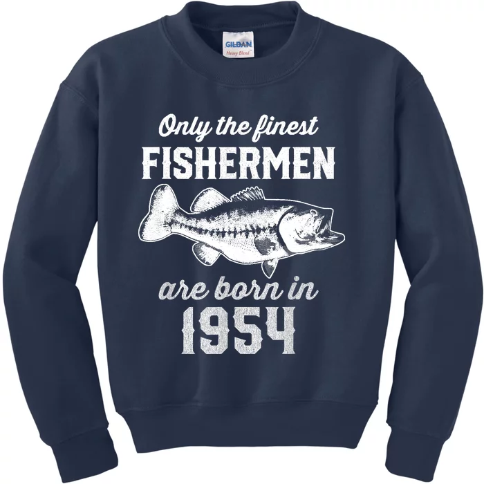 69 Year Old Fisherman: Fishing 1954 69th Birthday Kids Sweatshirt