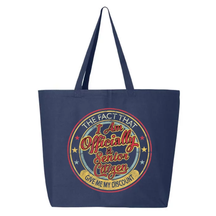 65 Year Old Gifts Officially A Senior Citizen 65th Birthday 25L Jumbo Tote