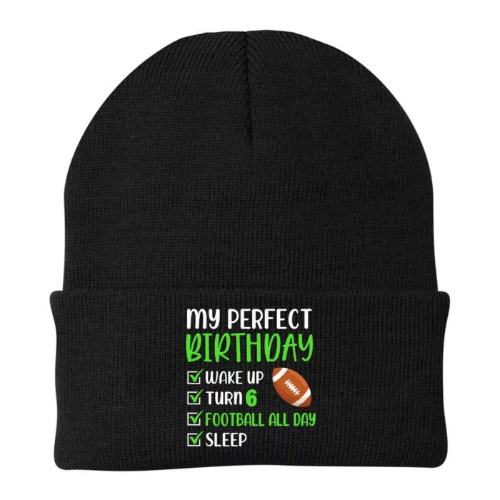 6 Year Old American Football Birthday Party 6th Boy Player Knit Cap Winter Beanie