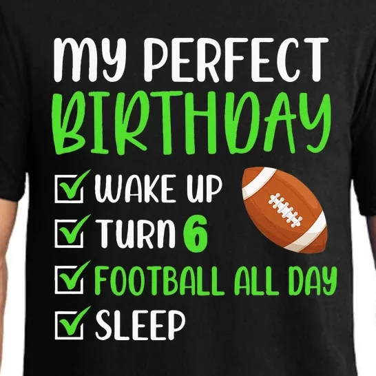 6 Year Old American Football Birthday Party 6th Boy Player Pajama Set