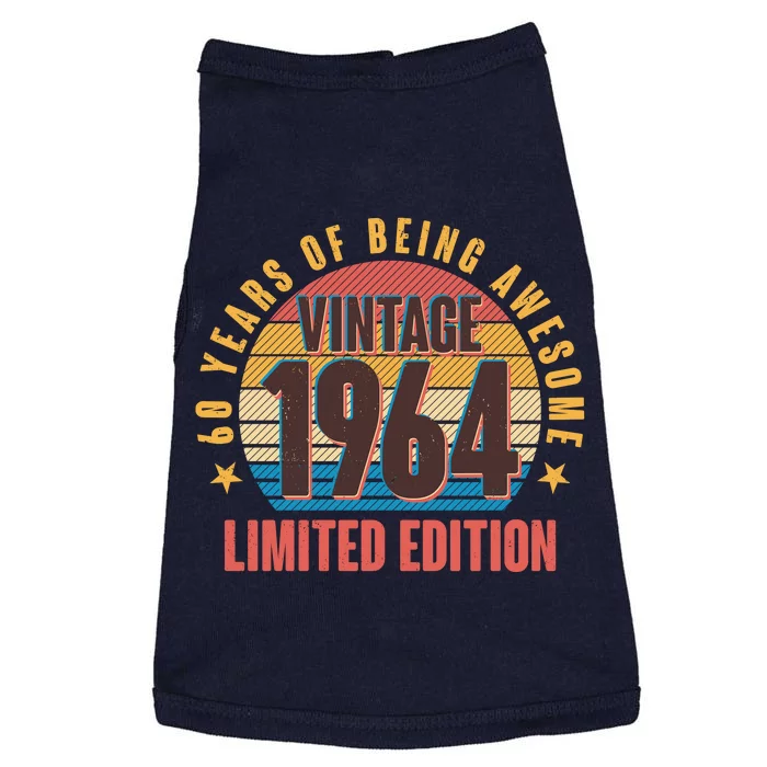 60 Years Of Being Awesome 1964 Limited Edition Vintage Retro Doggie Tank