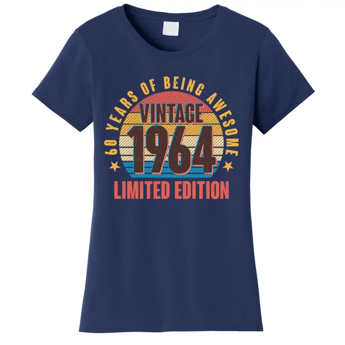 60 Years Of Being Awesome 1964 Limited Edition Vintage Retro Women's T-Shirt