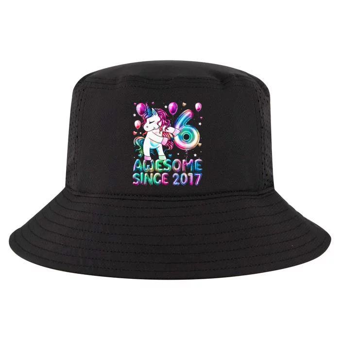 6 Years Old Unicorn Flossing 6th Birthday Girl Unicorn Party Cool Comfort Performance Bucket Hat