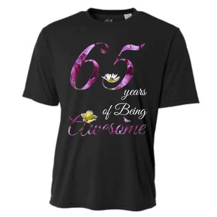 65 Year Old Shirt Awesome Floral 1958 65th Birthday Present Gift Cooling Performance Crew T-Shirt