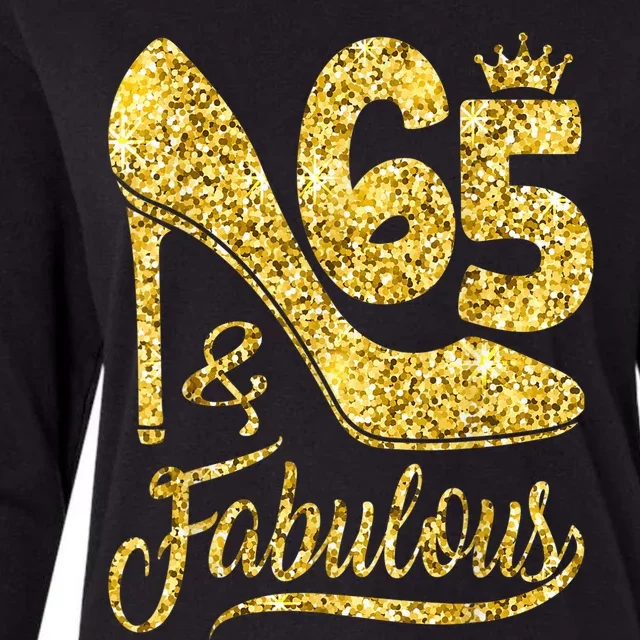 65 Years Old Gifts 65 & Fabulous 65th Birthday high heels Womens Cotton Relaxed Long Sleeve T-Shirt