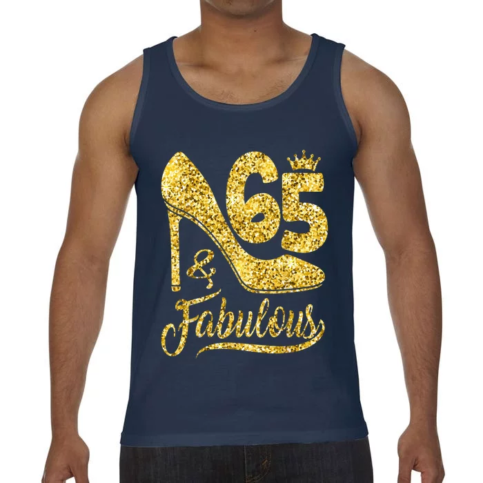 65 Years Old Gifts 65 & Fabulous 65th Birthday high heels Comfort Colors® Tank Top