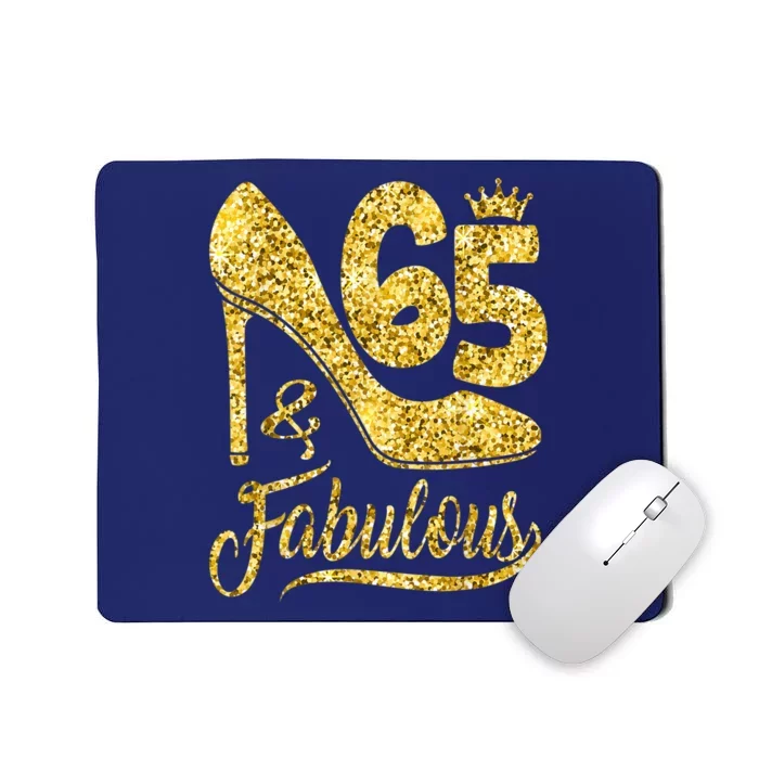 65 Years Old Gifts 65 & Fabulous 65th Birthday high heels Mousepad