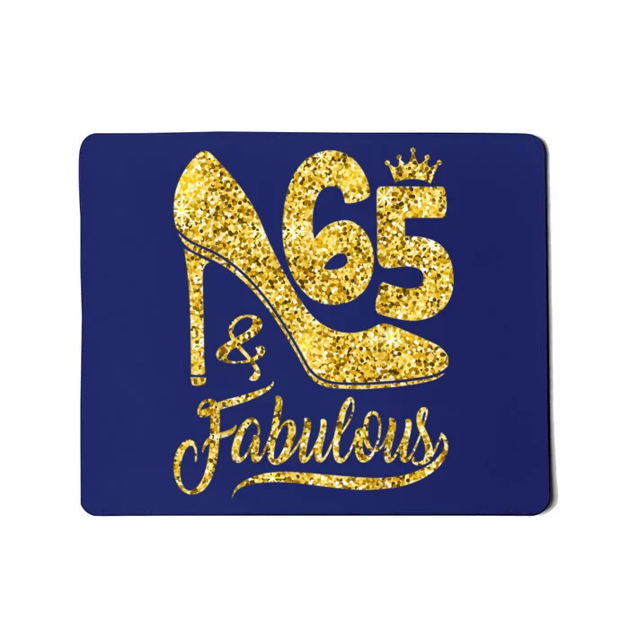 65 Years Old Gifts 65 & Fabulous 65th Birthday high heels Mousepad