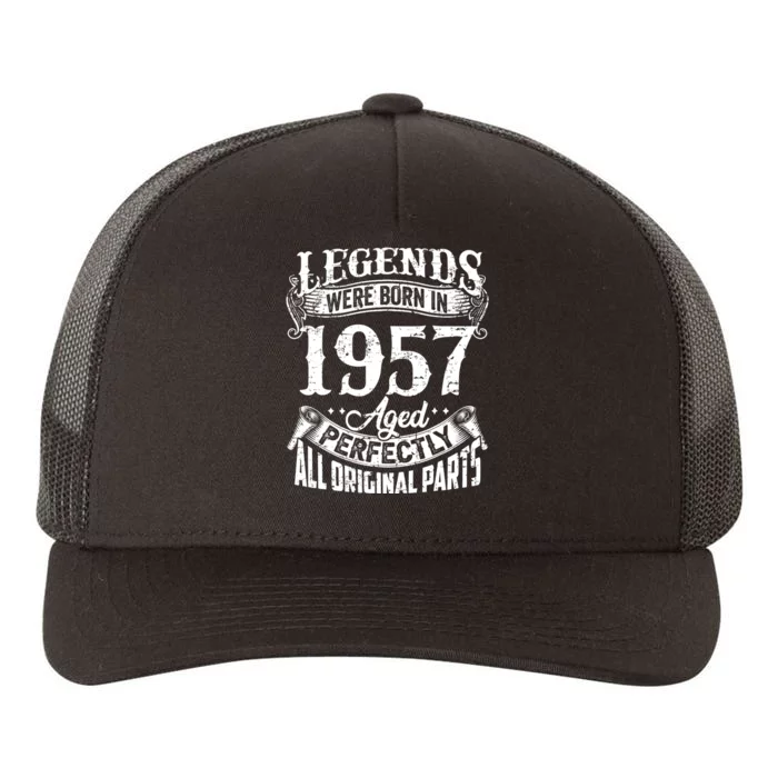 67 Years Old Vintage Legends Born In 1957 67th Birthday Yupoong Adult 5-Panel Trucker Hat