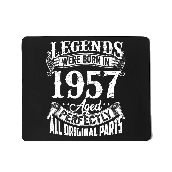 67 Years Old Vintage Legends Born In 1957 67th Birthday Mousepad