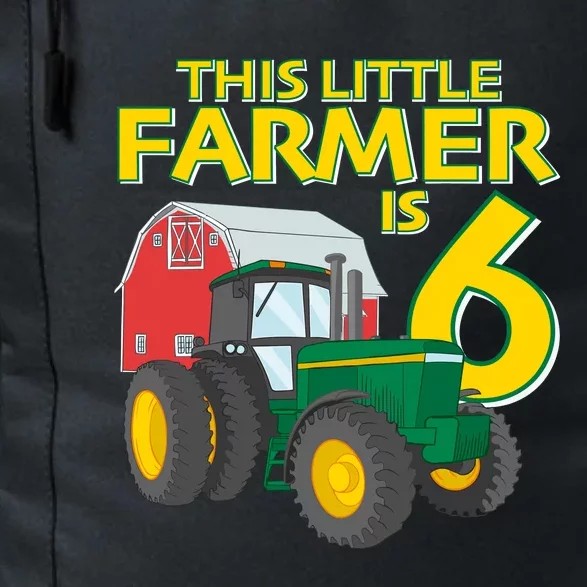 6 Year Old Green Farm Tractor Birthday Party Farmer 6th Gift Daily Commute Backpack