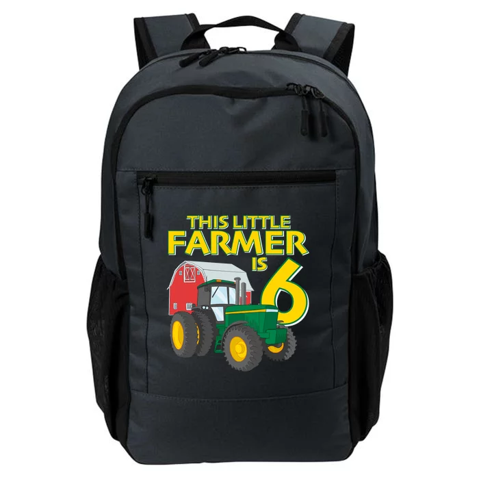 6 Year Old Green Farm Tractor Birthday Party Farmer 6th Gift Daily Commute Backpack