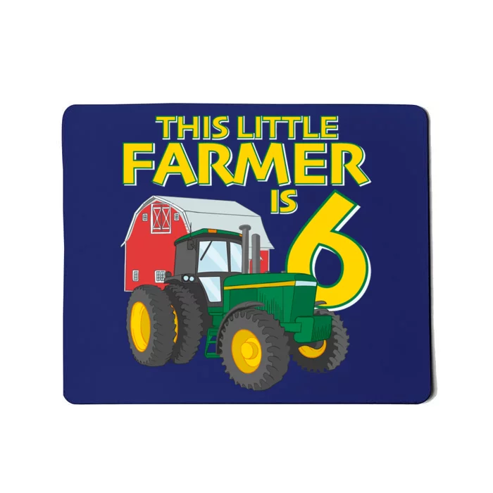 6 Year Old Green Farm Tractor Birthday Party Farmer 6th Gift Mousepad